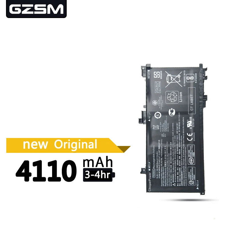 Цена Gzsm ноутбук батарея TE04XL для hp двумя способами; женские 15 AX батарея для ноутбука 15 AX033DX AX020TX 905277 555 HSTNN UB7A BC219TX батарея