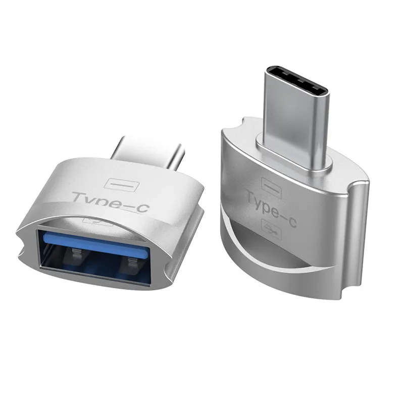 Конвертер Robotsky type-C-USB 2,0 type-C OTG адаптер USB C кабель для samsung huawei Letv Macbook Matebook - Цвет: Gray