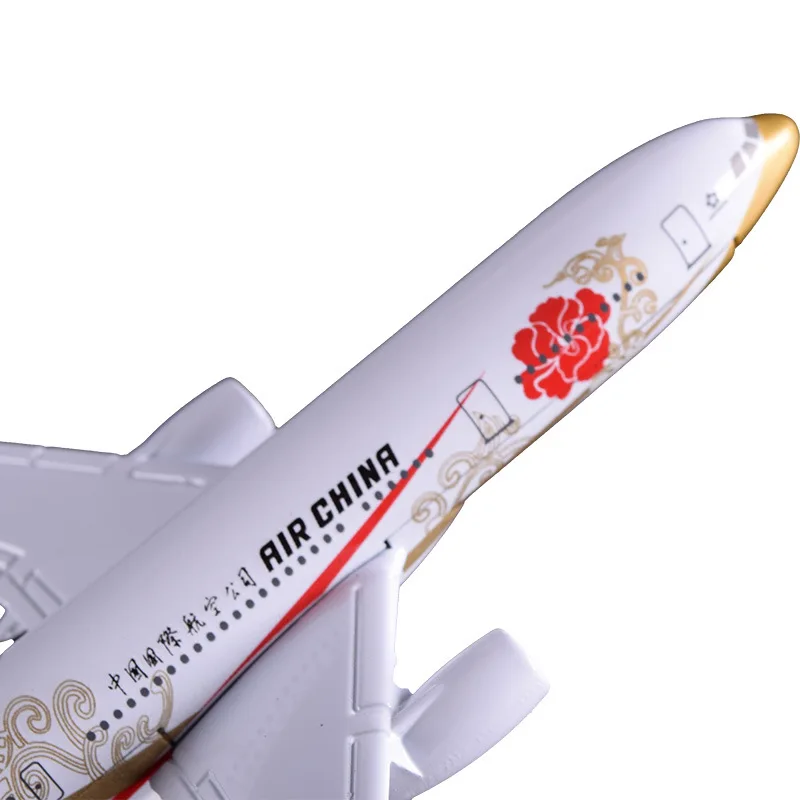 16 см A330 воздуха Китай фиолетовый золотой модель самолета металла дыхательные