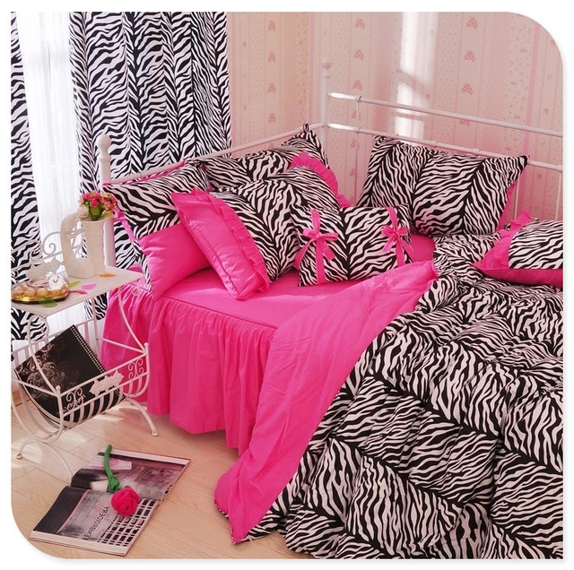 girls zebra bedding