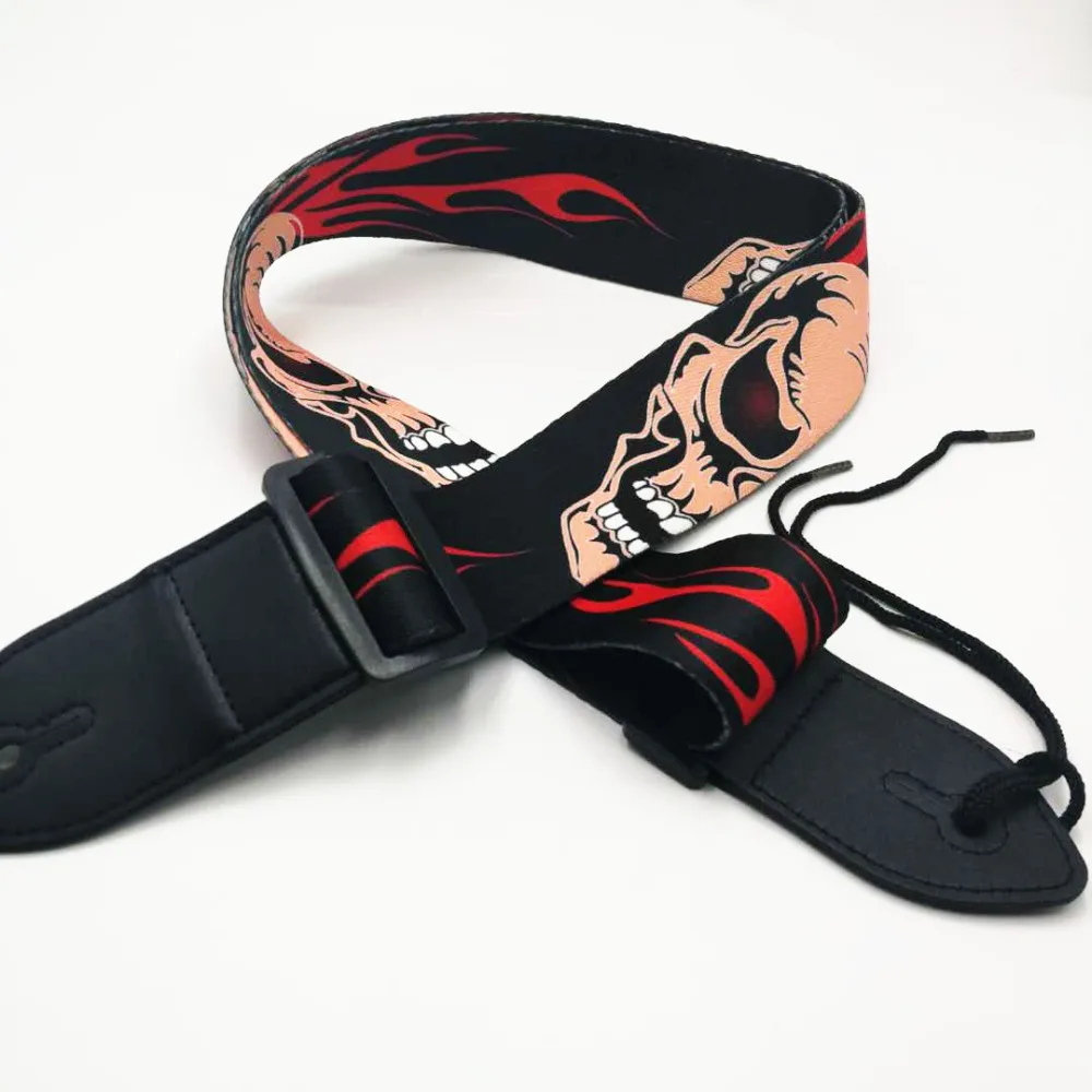 

Guitar strap kull multicolor guitar belt Adjustable printing polyester straps musical instruments parts