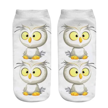 

Two owls print non slip socks wholesales