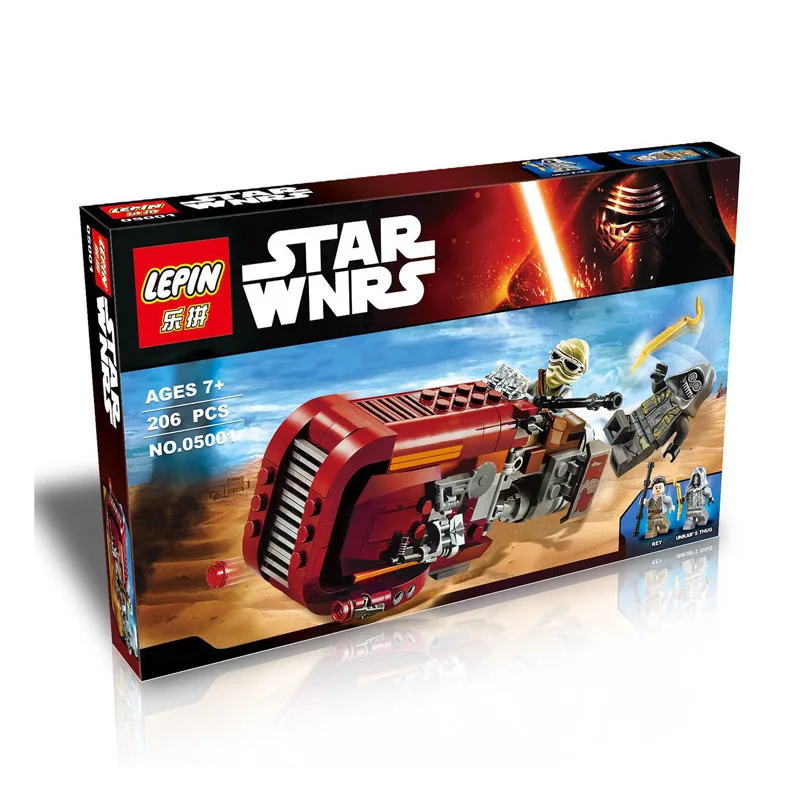 LEPIN 05001 Rey s Speeder Assembled Star Wars 7 Building Blocks MiniFigures The Force Awakens Compatible