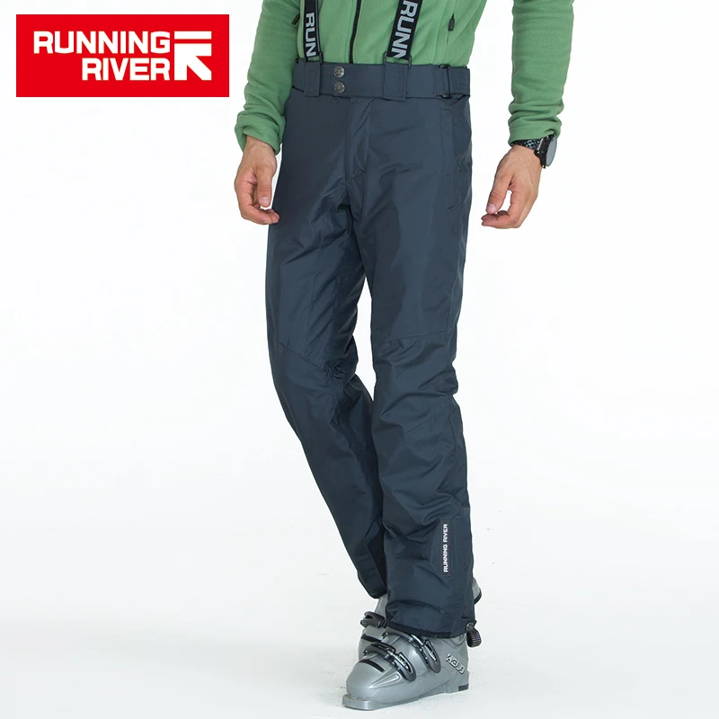 تشغيل نهر العلامة التجارية الرجال الشتاء بناطيل تزلج مع الكتف الأشرطة 3 ألوان 6 أحجام الثلوج السراويل للتزلج للرجل الرياضة السراويل # B5079