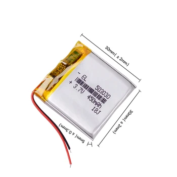 

503030 3.7v 500mah 453030 Lithium Polymer Rechargeable Battery for recorder video CAR DVR Mp3 DVD Camera GPS bluetooth speaker