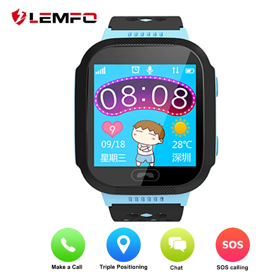 

LEMFO Q528 Smart Children's Watches GPS Flash Light Touch Screen SOS Call Location Finder Smart Watches for Children