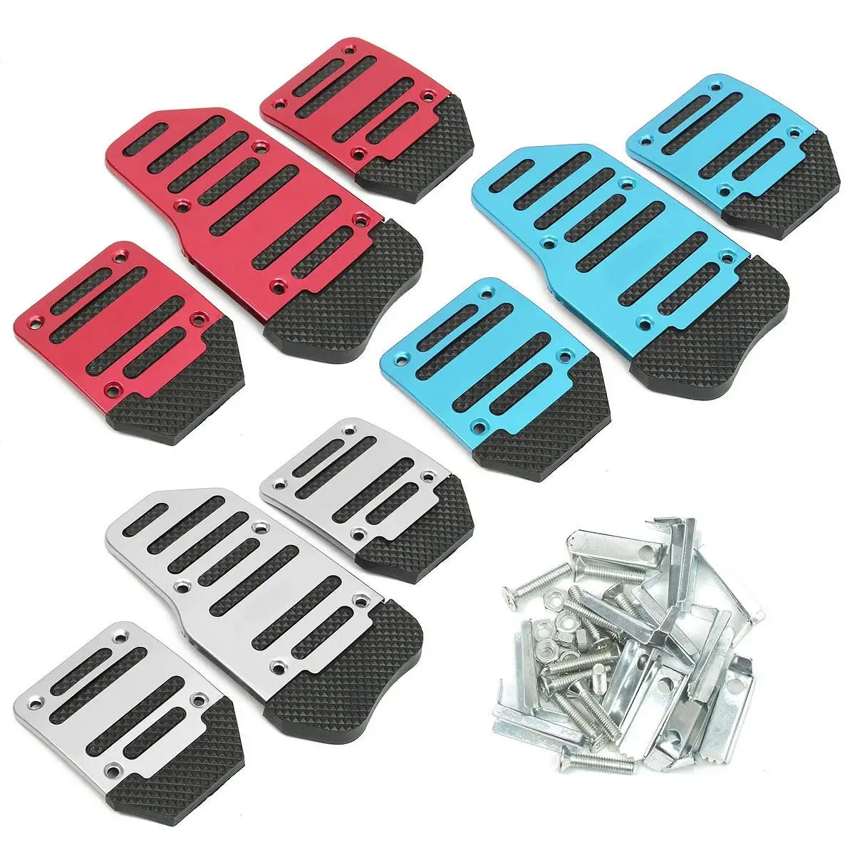 

3Pcs/Set Car Aluminium Alloy Non-Slip Pedals Manual Car Throttle Brake Clutch Accelerator Foot Treadle