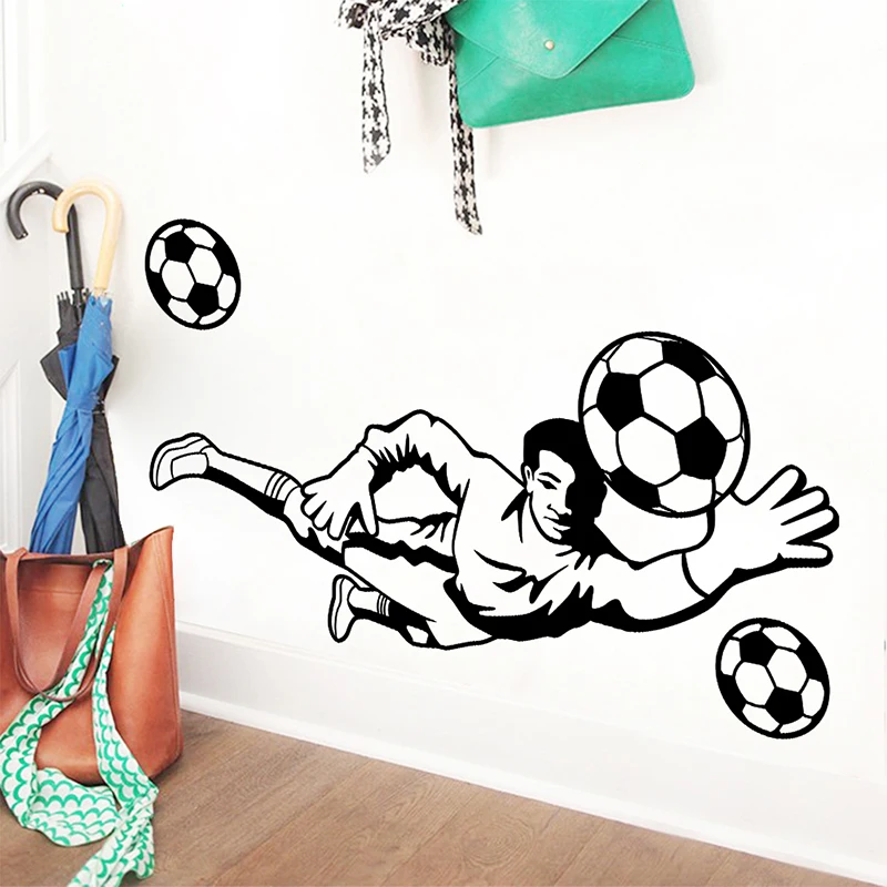 Футбол декоративные наклейки на стену для детей комнаты стена детской спальни художественные наклейки домашний Декор виниловый плакат «сделай сам» Фреска
