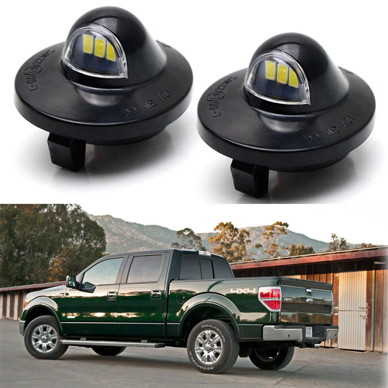 

2pcs 12V LED License Plate Light For Ford 1990-2014 F-150 Pickup Truck F250 F350 BRIGHT SMD Free Installation