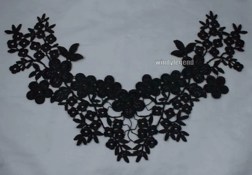 

1 Piece Black Lace Collar Lace Applique Lace Trim Dress DIY Lace Accessories For Garment Accessories