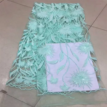 

Fascinating mesh lace fabric with flower pattern Popural sequined lace fabric of high quality for fancy dress A470-1