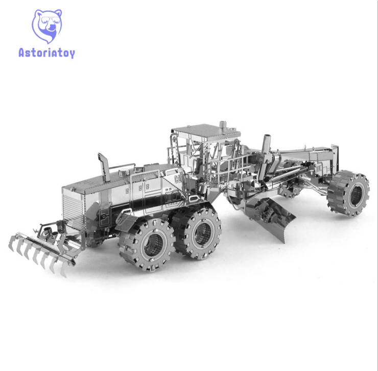 

3D Metal Puzzles CAT motorized road grader Toys 3D Metal Model NANO Puzzles New Styles Chinses Metal Earth DIY Creative Gifts