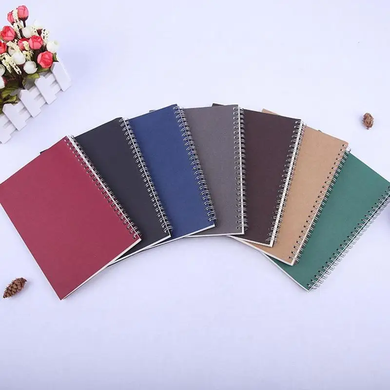 

Simple Coil This Side Flip Notebook A5 Solid Color Horizontal Line Spot Notebook Student Supplies Loose Leaf Changeable Paper