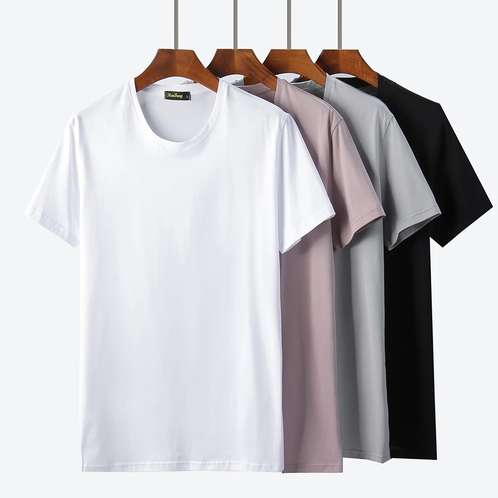 2018 summer Hot selling Men O neck t shirt Mercerized cotton short sleeve tops high quality Casual Men Slim Fit Classic t shirts (7)