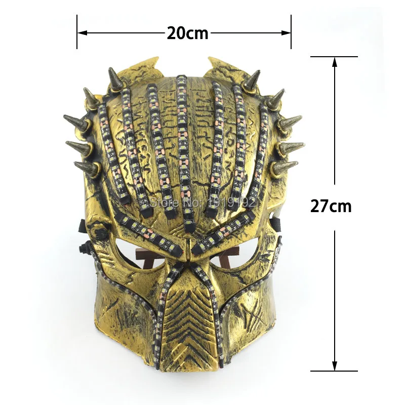 Yuehui Led Predator Mask Movie Theme Cosplay Glow In Dark Led