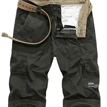 Новые летние пляжные шорты милитари брендовая одежда прямые для мужчин шорты брюки карго хлопок мужчин's Повседневные Шорты карманы ZDJP