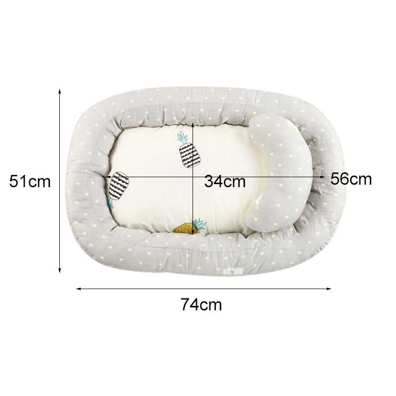 Breathable Baby Bed Crib Cotton Portable Travel Folding Baby Bed Lounger Sleeping Bed Infant Toddler Cradle For Baby Care