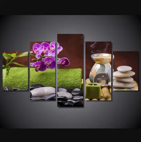 5 Pieces/set Spa Still life Wellness Relax Printed Canvas Painting Wall Art Pictures Home Decoration for Living Room Unframed | Дом и сад