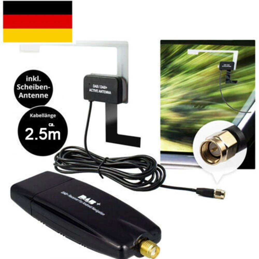 Автомобильное радио для машины USB приемник dab тюнер дисковая антенна Переходник для Android