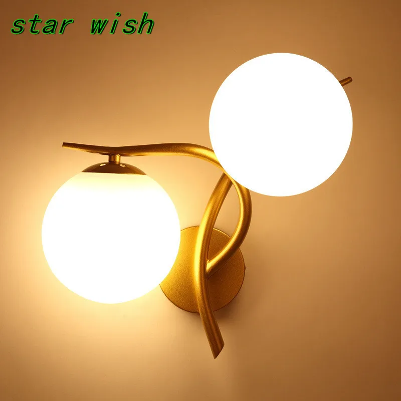 

Star wish European creative wall lamp living room bedroom bedside lamp home simple study lamp aisle corridor lights