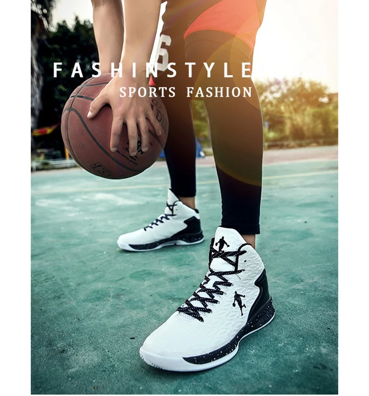 Большой Размеры Профессиональный баскетбол TrainingShoes Для мужчин амортизацию Популярные кроссовки для мальчиков Нескользящая дышащая