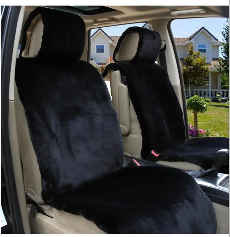 

1 PCS Australian Sheepskin Fur Seat Cover, Super Warm Universal Car Seat Cover, Wool Car Seat Covers Auto Cushion WSCP02