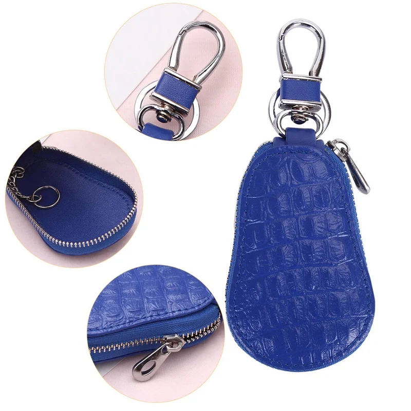 

PU Leather Car Key Wallets Holder For Women Keys Organizer Keychain Men Zipper Case Unisex Keywallets