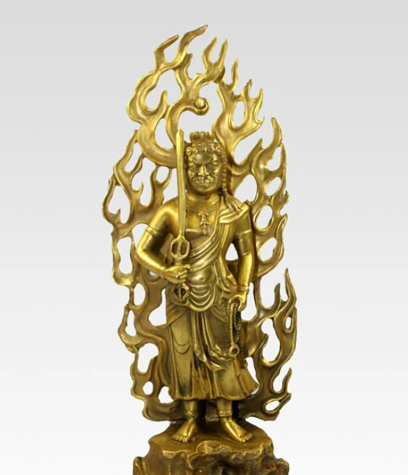 

11'' China Tibet Buddhism Tantra Acalanatha Bodhisattva Bronze Statue #1 R0712