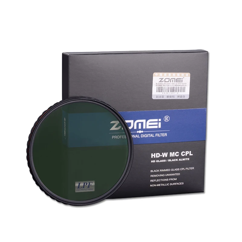 ZOMEI 52mm HD Slim Circular PL CIR PL Polarizer Filter High Definition