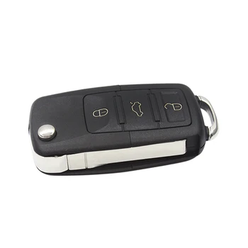 

HAUSNN 3 Button Folding Car Remote Flip Key Shell Case Fob For VW Passat Polo Golf Touran Bora Ibiza Octavia Fabia Leon