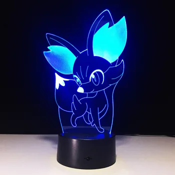 

Novelty Pokemon 3d Led Night Light Usb Power LED Lava Lamp Visual Lights 7 Color Changing Sensor Light For Children Xmas Gift