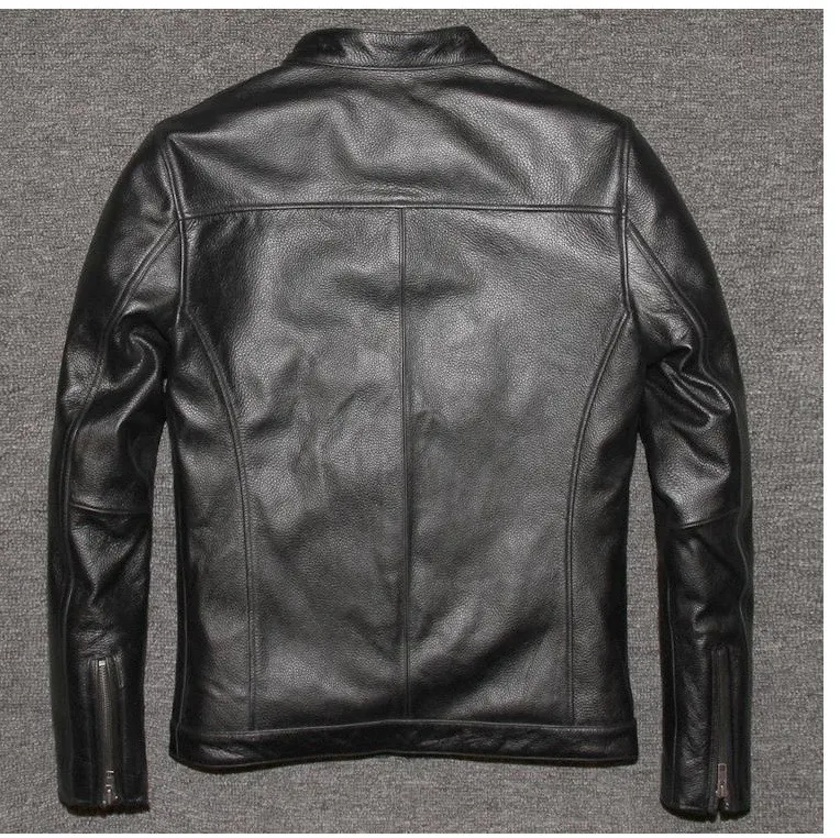 sheepskin jacket Free shipping.2018 new winter warm DHL Brand clothing men cow leather Jackets,men's genuine Leather biker jacket.motorcycle cowhide jacket mens