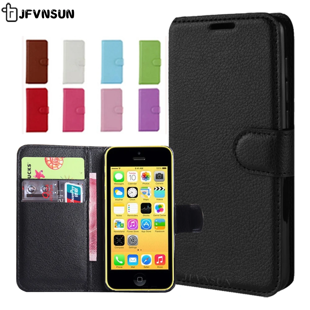 

For iPhone 5s Case on iPhone 5C 5S Case Flip Vintage Leather Magnetic Wallet Book Case For iPhone5 iPhone 5s 5C Cover Phone Bag