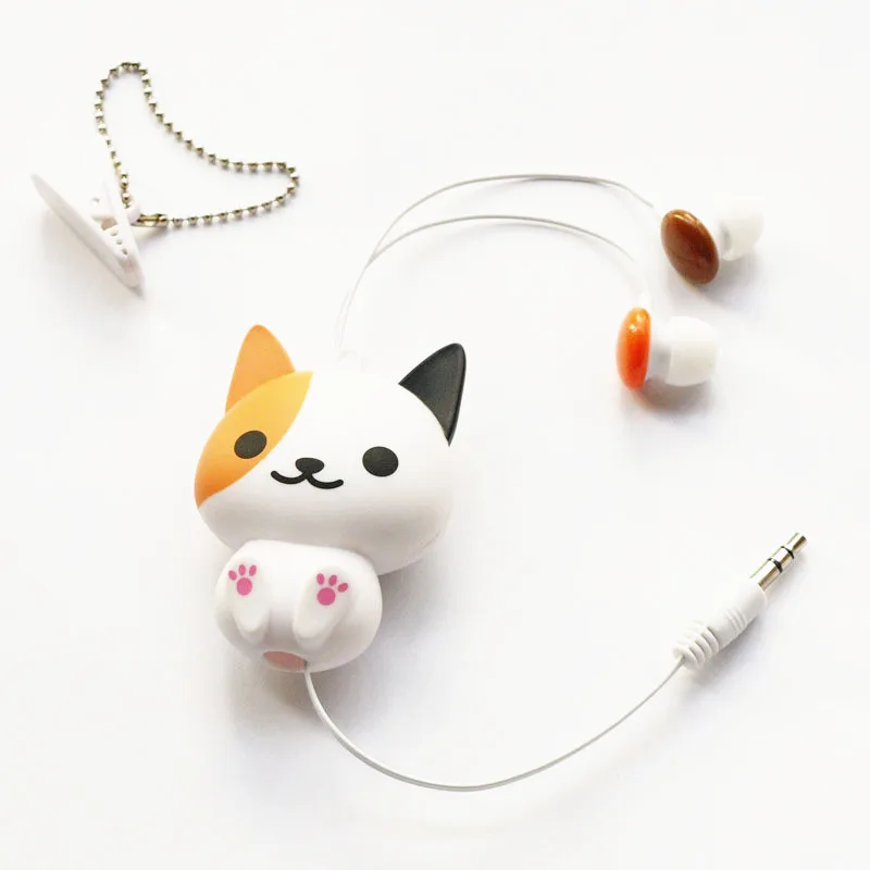 Kawaii-Cat-Dog-Cartoon-Retractable-Flexible-Earphone-for-MP3-MP4-Girl-backpack-Decor-elastic-auriculares-koptelefoon (2)
