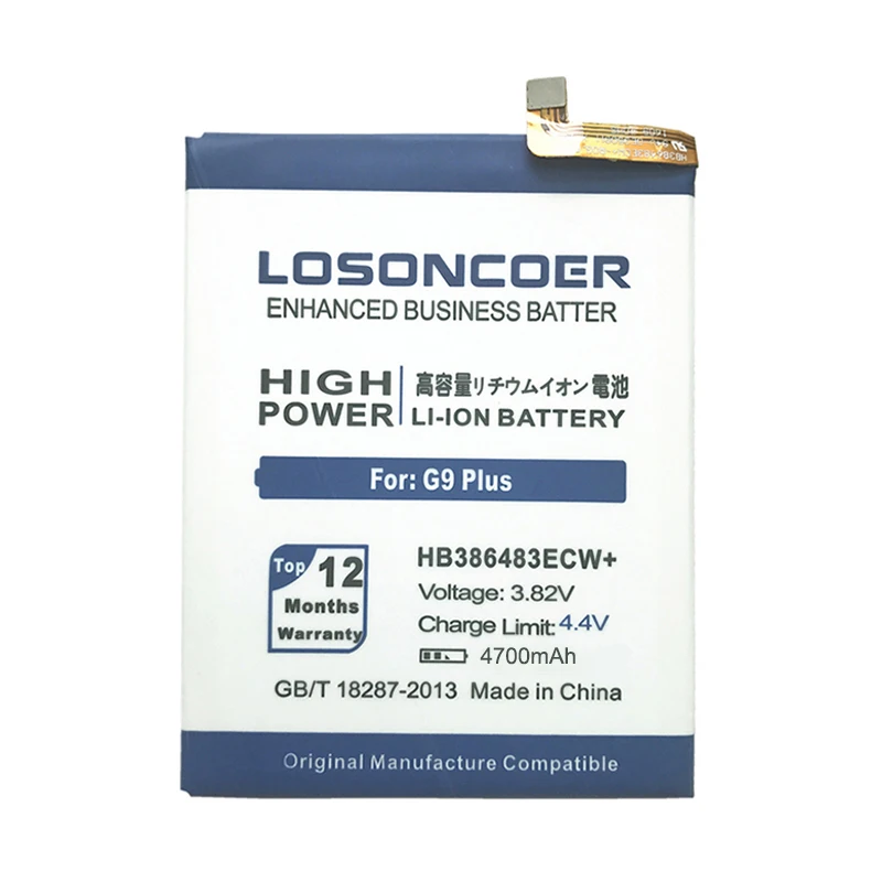 LOSONCOER 4700 mAh HB386483ECW+ аккумулятор для Huawei maimang 5 G9 Plus MLA-AL00 MLA-AL10 Honor 6X G9Plus аккумулятор для телефона