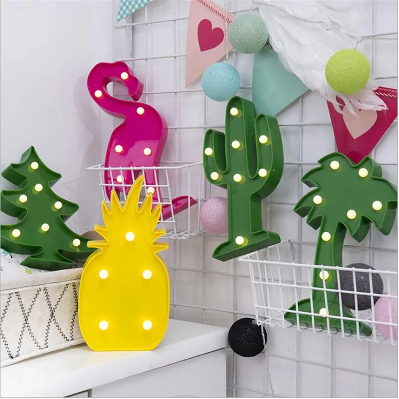 Светодиодный 3D креативный ночной Светильник "фламинго" Единорог Настольная лампа Декор для маленьких детей спальня украшения дома аксессуары Рождественские подарки