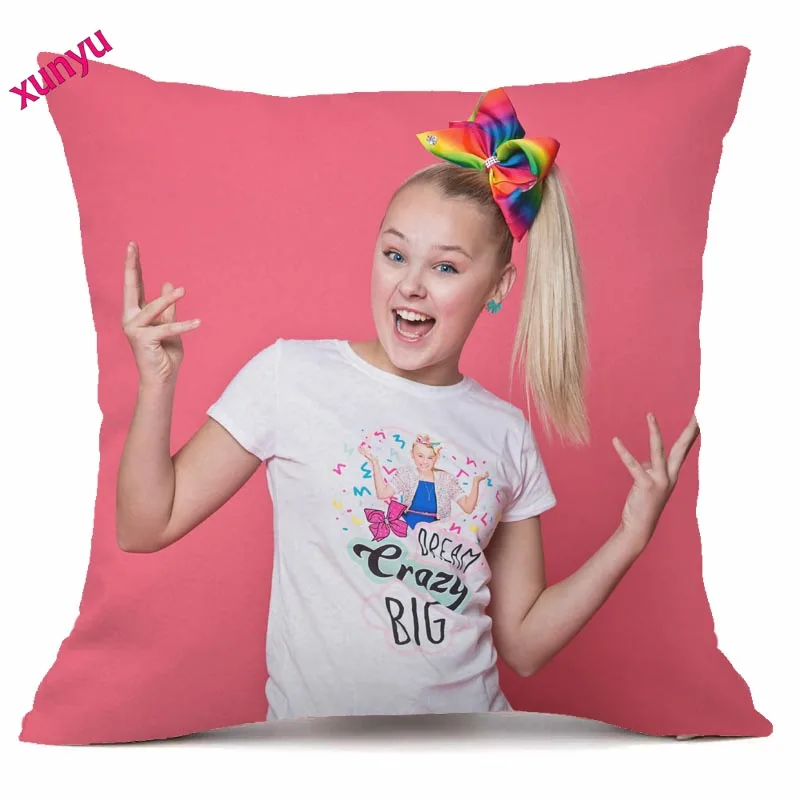 JoJo Siwa Наволочка на подушку размером 45*45 см милая девушка Подушка Чехол Наволочка из полиэстера домашняя наволочка для декоративной диванной подушки для диван