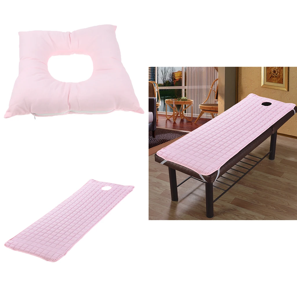 

Beauty Salon SPA Massage Bed Table Mattress Sheet With Square Face Cradle Cushion Pillow Pad Set