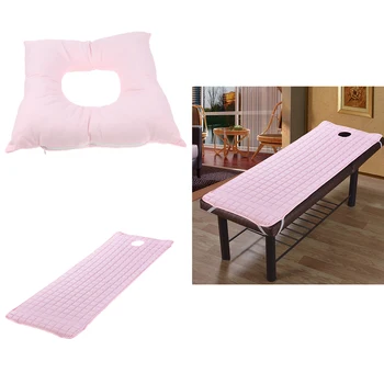 

Beauty Salon SPA Massage Bed Table Mattress Sheet With Square Face Cradle Cushion Pillow Pad Set