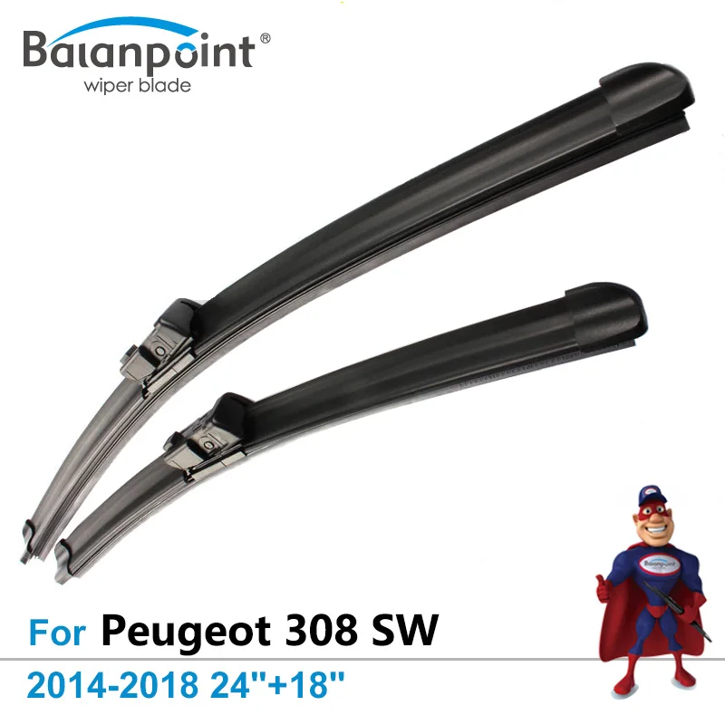 2 шт. стеклоочистителей+ 2 шт. бесплатных каучука для peugeot 308 SW- 2"+ 18", точные Стеклоочистители