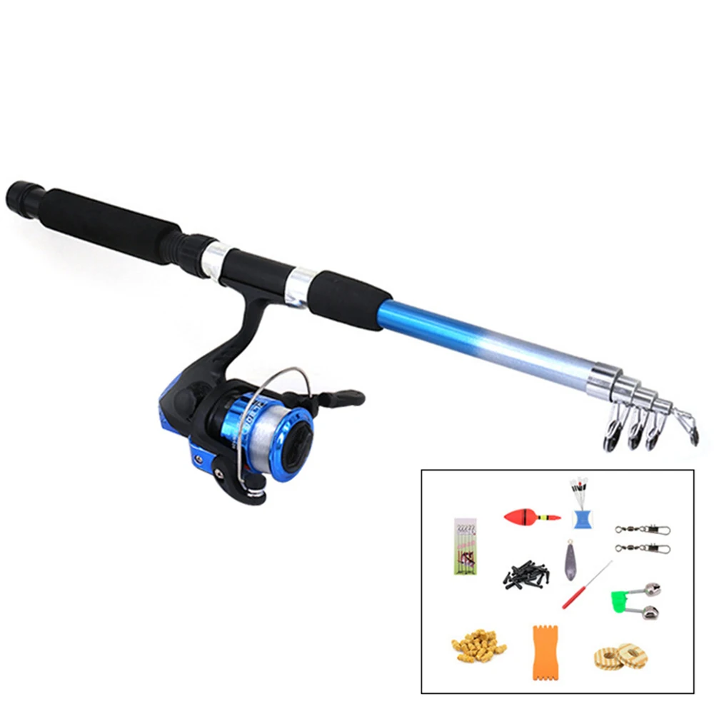 

Superlight Sea Fishing Combo Fishing Rod Spinning Metal/Plastic Reel Telescopic Winter Rod New Beginner Practice Fishing Set