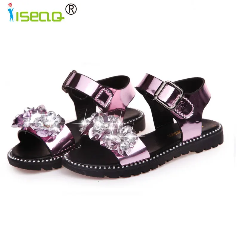 

Children Kids Girlss Summer Sandals Girl Shoes PU with iamond Cut-outs Breathable Flats Shoes Sandalia Infantil Kids