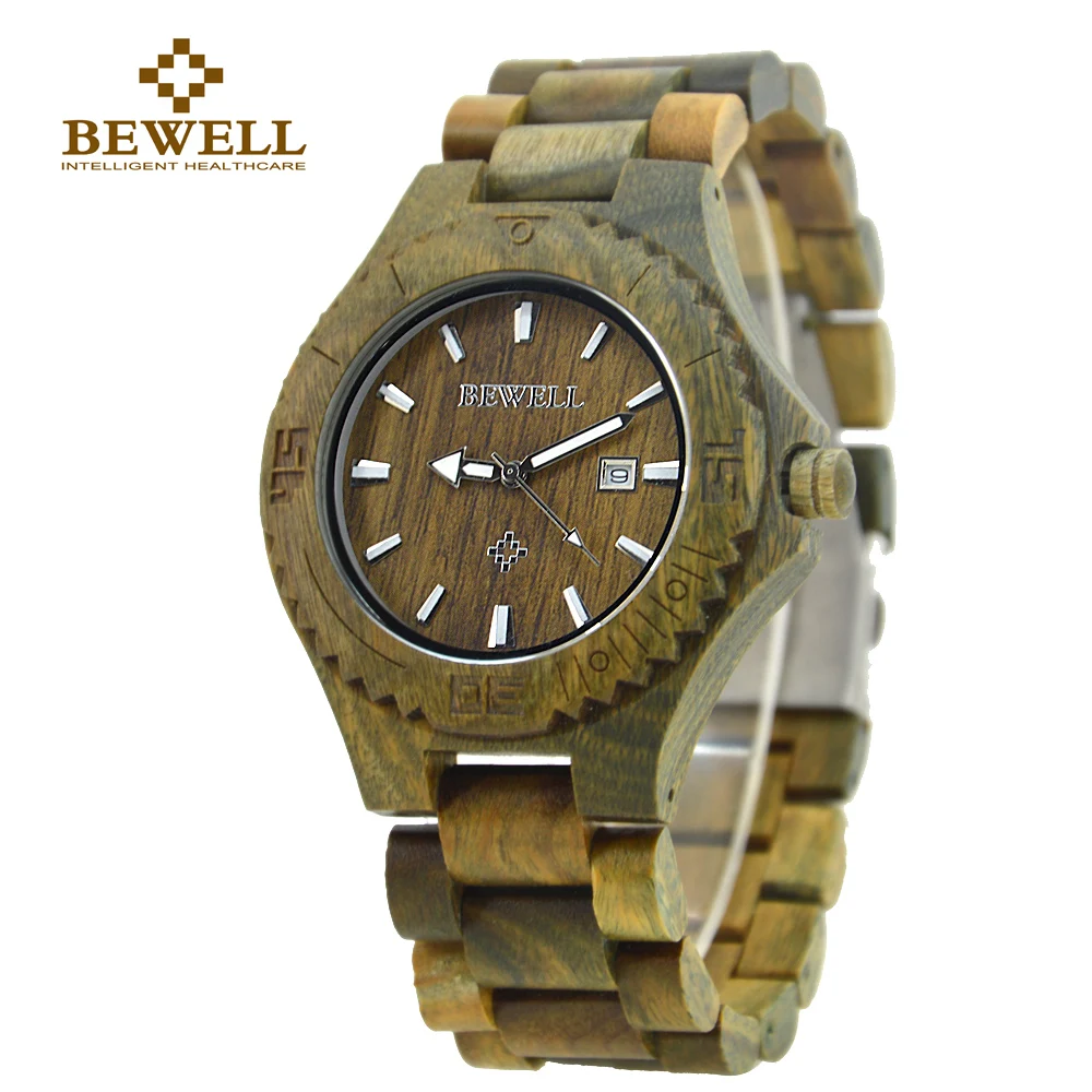 

BEWELL men's watch handmade natural wood wood watch brand simple design men's quartz watch give gifts luxury fashion 023B