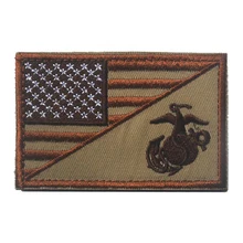 Морской пехоты США Национальный флаг патч мораль Awesome outoor Военная Униформа USMC знак 8*5 см вышитый браслет нашивка