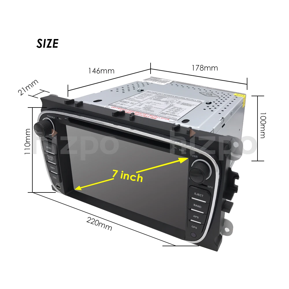 Discount 2din Car DVD Player GPS Navi for Ford Focus Mondeo Galaxy with Audio Radio Stereo Head Unit DAB+ SWC Free Canbus Rear Camera Map 26