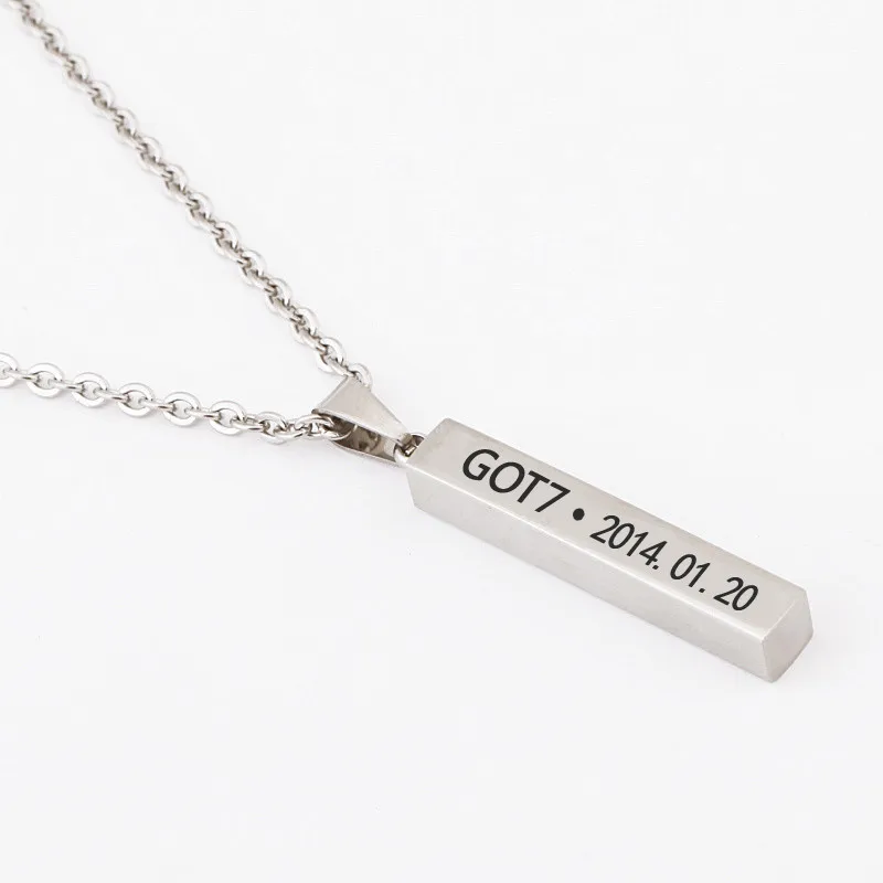 

Youpop KPOP GOT7 Fly Hard Carry Album Necklace K-POP Jewelry Pendant Chain Accessories For Men Women Female Male Boy Girl