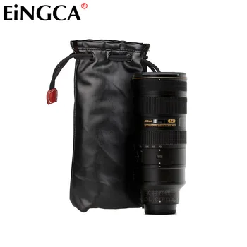 

DSLR Camere Lens Bag (XL) PU Leatheroid + Soft Tomentum Protective Case Drawstring Bag for Canon Nikon Sony 70-200 Lenses
