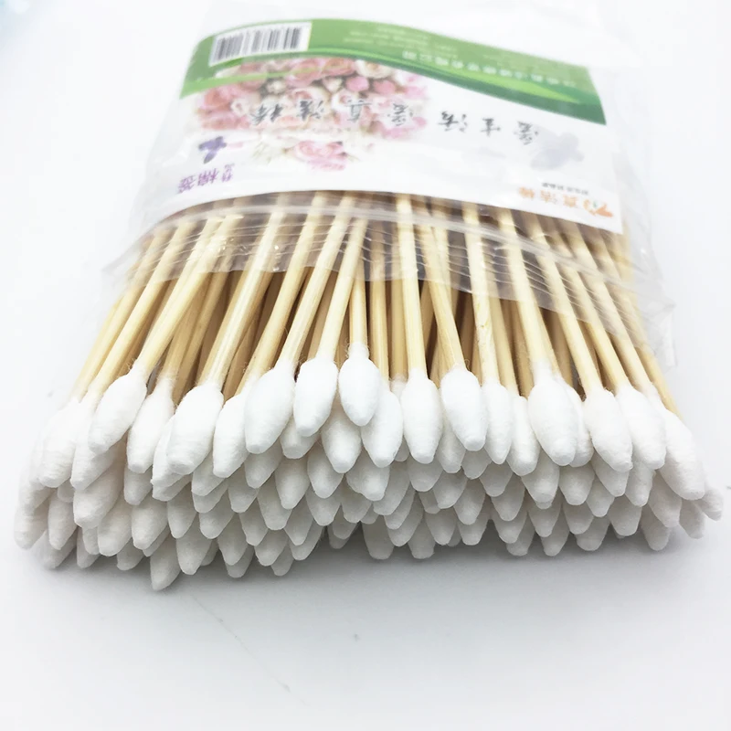 100Pcs/ Pack Double Head Cotton Swab Women Make up Cotton Buds Tip For Medical Wood Sticks Nose Ears Cleaning Health Care Tools