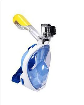 Подводная маска для подводного плавания, анти-туман, полный герой 7, маска для лица, подводное плавание, дыхательные водонепроницаемые маски для Gopro hero 6, Xiaomi Yi 4 k, аксессуары - Цвет: blue