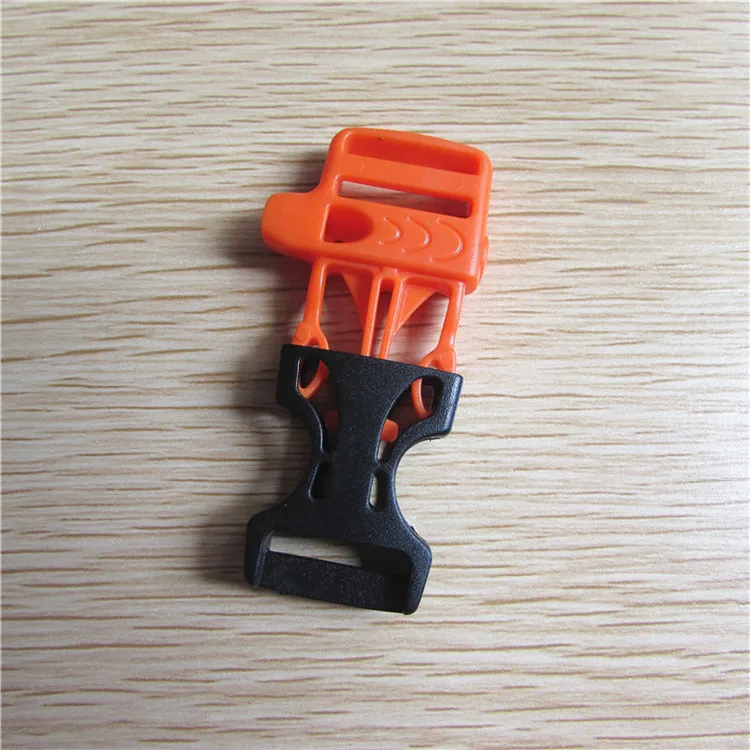 Plastic Paracord Whistle Buckle Clasp for Paracord Bracelet Strap Survival Outdoor Backpack Camping Gear